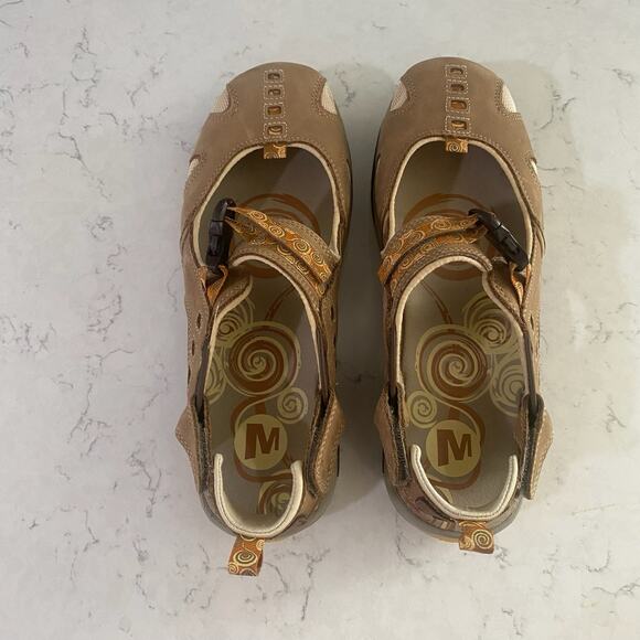 MERRELL Womens 10 Sandals Brown Shoe - Picture 8 of 8